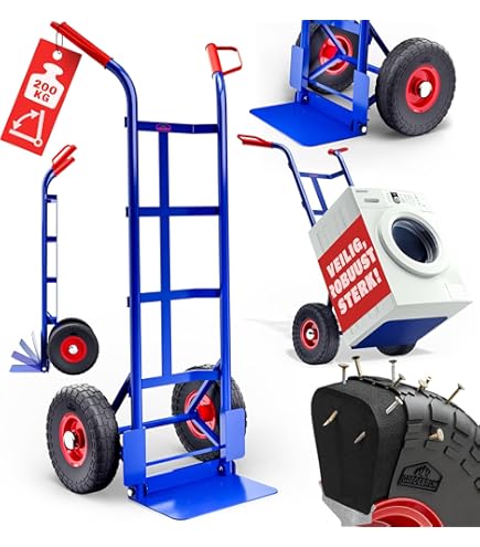 BRASQ Steekwagen Opvouwbaar 250 KG Aluminium - Draagvermogen - Transportwagen - Plateauwagen - Steekkar BRASQ Steekwagen Opvouwbaar 250 KG Aluminium - Draagvermogen - Transportwagen - Plateauwagen - Steekkar