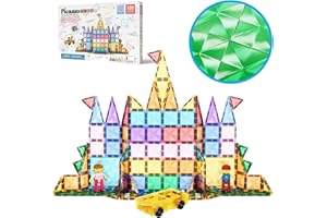 PicassoTiles 120 sztuk magnetycznych klocków budowlanych mini rozmiar seria diamentowa zabawki magnetyczne rozmiar podróżny przenośne konstrukcyjne zabawki sensoryczne prezenty zestaw edukacyjny