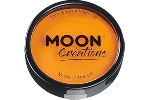 Moon Creations Pro Gesichts- und Körper-Make-up, professionelle Farbfarben-Kuchentöpfe für Gesichtsfarbe, Kostüme, Feste, Halloween für Kinder, Erwachsene (Sunshine Orange, 36G)