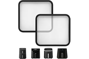 ZSTG 2Pcs Grille Anti Projection pour Air Fryer Cosori 5,5 L- 6.2L, Turbo Tower 10,8L, Couvercle Anti Eclaboussure pour Philips HD9270/91 6,2L & HD9285/91 7,2L, Magnétique en Acier Inoxydable Réutilisable