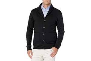 Amazon Essentials Herren Strickjacke aus Fleece mit Langen Ärmeln und Schalkragen