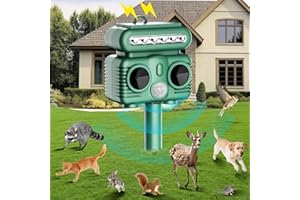 TRAVEL PACKAGING CUBE Ultrasonic Cat Repellent, Solar Animal Repellent, 4 Modes Fox Repellent with PIR Motion Sensor, IP54 Waterproof, Effective for Cat, Dog, Rodent, Fox, Bird (Green)