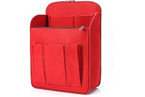 SHINGONE Filz Taschenorganizer Rucksack für Damen, Backpack Organizer mit Schlüsselanhänger, Rucksack Organizer Handtaschen für Rucksack Rot - L