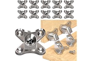Livzing Zinc Alloy Removable Corner Brace Bracket-Butterfly Shaped Braces for Wooden Furniture-Support Joints for Assembly-Corner Connectors for Tables and Chairs-Detachable Angle Brackets (10 Pieces)