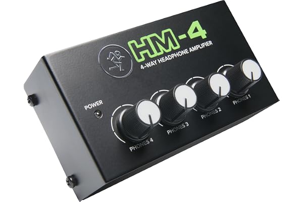 Mackie HM-4 - Amplificateur 4 canaux pour casques avec entrée stéréo et commandes individuelles de niveau