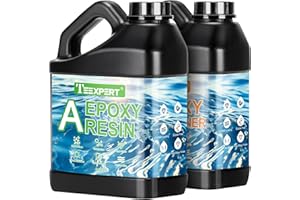 Teexpert 1 Gallone Hochglanz Epoxidharz Set, klares selbstnivellierendes blasenfreies Epoxy Resin, 1:1 Mischung epoxidharz mit härter für Schmuck, Formen, Wohnkultur, Untersetzer, Ornamente