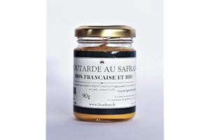 LE SAFRAN L'OR ROUGE DES ARDENNES MOUTARDE AU SAFRAN, 90G, 100% française et BIO