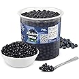 The Inspire Food Company Popping Boba Pearls for Bubble Tea - 3.2KG | Blueberry | Bursting Pearls Bubble | Real Fruit Juice For Shakes, Smoothie|100% Vegan & Glutenfree, No Artificial Colors