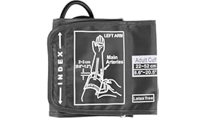 Large Blood Pressure Cuff, ISFORU Extra Large Cuff for Blood Pressure Monitor, Replacement Cuff for Upper Arm Digital Blood Pressure with Replaceable Connector for Adult