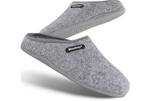 Komforty Hausschuhe Damen Herren - Rutschfeste Hausschuhe für drinnen & draußen - Unisex Warme Pantoffeln aus Wolle