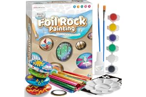 Piano Potato Foil folie stenar målningsset, stenar för målning med folie, pysselset för barn från 6 år, kreativ stenmålning g