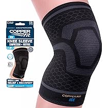 Coppia Di Ginocchiere Compressive Copper Fit Elite Air – Taglia L/XL (Circonferenza 16-20'') – Confezione Da 2 - Foto 3