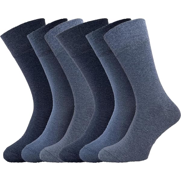 Mens Diabetic Socks Men's Diabetic Socks 12 Pairs - 100% Cotton Non-Elastic Gentle Grip, UK Size 6-11 Mens Diabetic Socks Size 10-13