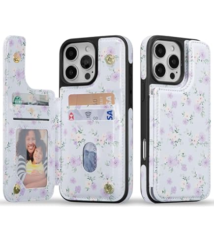 Compatible With IPhone 16 Pro Max 6.9 Inch Wallet Phone Case And Tempered Glass Screen Protector Flip Credit Card Holder Stand Mandala Flower Cell Cover I Pho