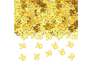 GoldRock Konfetti 30. Geburtstag Deko Gold - 500 Stück Tischdeko für Mann und Frau, Streudeko und Konfettikanone für 30 Jahre Feier
