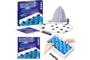 MARYPATY Gioco di scacchi magnetici, Gioco da tavolo a scacchi con pietre magnetiche, Gioco da tavolo educativo Dama, Dama Magnetici Portatile per Riunioni di Famiglia E Viaggi. (Style B)