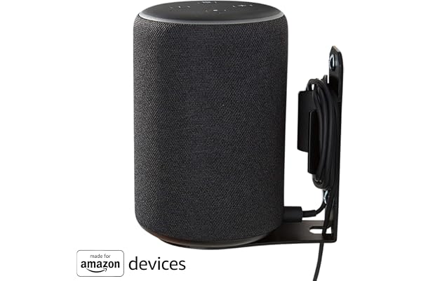 Support mural « Made for Amazon » pour l'Echo Plus (2ème génération) et l'Echo (3ème génération) - Noir