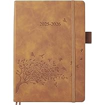 POPRUN Tageskalender 2026 A6 - Softcover Planer 16x10,5cm Montag-Sonntag