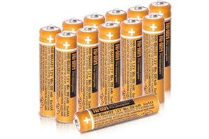 KUHU Lot de 12 Piles HHR-55AAABU Rechargeables Ni-MH pour Panasonic 1,2V 550mAh Ni-Mh AAA Batterie pour Téléphones sans Fil