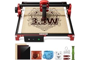 Laser Graviermaschine, Woxcker S2 3.5W Lasergravur Maschine, 300mm*300mm Geeignet für DIY, Holz, Metall, Acryl, Leder usw. für Anfänger
