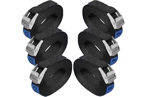 BB Sport Spännband Spännrem Remmar Spänne Svart 250 kg 6 stycken 2,5cmx2,5m