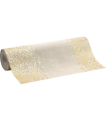 Chemin De Table Pailleté Doré - 71 X 300 Cm - Nylon Brillant - Pour Mariage, Anniversaire, Décoration De Fête