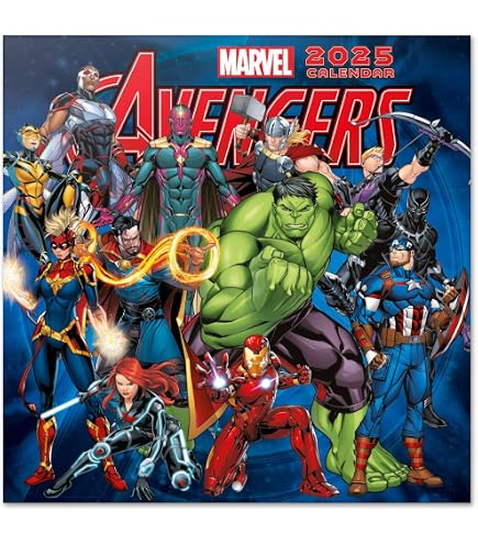Calendrier Mural 2025 Les Gardiens De La Galaxie - Groot | 30x60 Cm, Multilingue, De Janvier à Décembre 2025