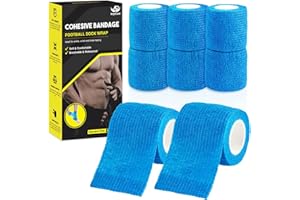 AnjoCare Selbstklebende Bandage Wrap(8Pack),atmungsaktive Selbstklebender Verband,kohäsive Bandage Wrap für Erste Hilfe,Sportverletzungen,Handgelenk Verstauchungen Schutz,Vet Wrap für Hunde(5CMX4.5M)