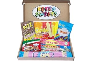 CANDY CLUB Retro Sweets Gift Box. Packed with Sweet. Hamper Letterbox Gift for Women, Men & Kids. Perfect Present for Get Well Soon, Birthday, Thank You, Fathers Day