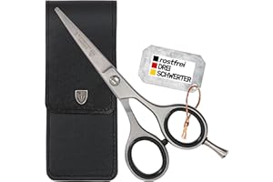 ‎DREI SCHWERTER DREI SCHWERTER-Rostfreie professionelle Bartschere Haarschere im Etui