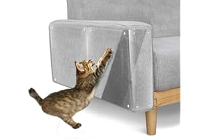DFLLLO Protector Sofá Gatos - Pack 8 Láminas de Adhesivas Protector Arañazos Gatos Sofa - Protector de Muebles Gatos - Arañazos de Gato Protector - Proteger Puerta Mesa Armario (4+4)