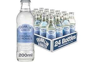 Franklin & Sons 1886 Original Lemonade | 24 x 200ml Bottle Case | Traditional Recipe | Founded 1886 | Sharp, Sweet And Crisp | Fresh Lemon Taste | Premium Mixer | Fizzier for longer