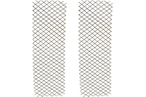 Selections Expanding Willow Trellis for Climbing Garden Plants (60cm wide) - Pack of 2