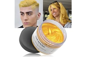 VOLLUCK Cera Colorata per Capelli, Tinta Naturale Capelli per Uomini Donne, Prodotti per Capelli Colorati per Compleanni Cosplay Halloween 120g (Oro)