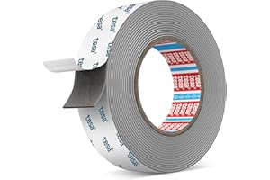 Emitever 6703 Double Sided Tape Heavy Duty - 20mm x 5.5m - Acrylic Foam Strong Adhesive Temperature Resistance Waterproof, For Automotive Bonding, Mounting, Fixing, Decorating, Office, Grey