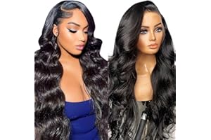 BELUCK Pelucas Mujer Pelo Natural 180% Densidad 13x4 Body Wave Pelucas Cabello Natural Humano Glueless Lace Front Wig Human Hair For Black Women 24 Pulgadas