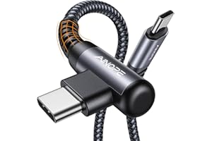 AINOPE 60W Kabel USB C na USB C PD 3.0 Kabel do szybkiego ładowania Type C trwały nylon do iPhone 16 Pro Max 15/Samsung Galaxy S25/S24 S23/iPad Pro Air mini Macbook Pixel, 2 sztuki, 1M+1M, ciemnoszary