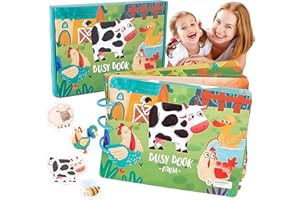 HBSFBH Montessori Quiet Book, Busy Book, Livre Occupé Éducatif Puzzle Sensoriel Cahier d'activité, Livre Occupé éducatif, Livre sensoriel Montessori, Jouet Enfant 3 à 6 ans Motricité Fine Jouet Educatif (M4)