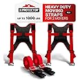 X-Protector Moving Straps - 2 Pairs - Lifting Straps for 2 Movers - Move Furniture Easily and Safely - Perfect for Lifting & 