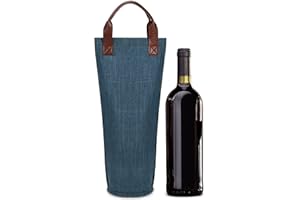 Kato Tirrinia Bolsa de Botella para 1 Bolsa de Enfriador de Botella Bolsa de Vino aislada y portátil para Viajes de Picnic BYOB Restaurante Fiesta de degustación de vinos Gran Regalo