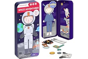 mierEdu Magnetspiel Box Astronaut – Fördert Motorik & Fantasie | Perfekt für Zuhause & Unterwegs | Magnetisches Anziehspiel für Kinder ab 3 Jahren