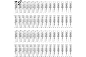 Mini sprayflaska 2 ml, påfyllningsbar glassprayflaska, glasflaska atomiserare, parfym munskölj atomizer för rengöring 2 ml påfyllningsbar behållare för rengöring, resor, eteriska oljor, parfym 60 st