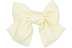Colours & Beauty - Mollette Per Capelli Donna Con Fiocco In Raso Color Avorio | Fermagli Capelli Donna Colorati | Fiocchi Per Capelli Con Chiusura Clip Fermaglio | Ferma Capelli Per Ragazza
