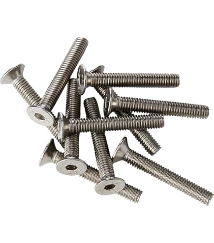M2.5 A2 Stainless Steel Flat Head Hex Socket Cap Screws Allen Key Bolts DIN 7991