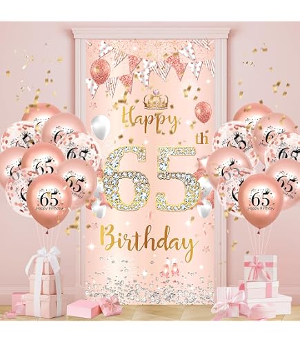 65. Geburtstag Dekorationsset Für Frauen – Krone 'It’s My Birthday' & Schärpe '65 & Fabulous', Inkl. Perlennadel