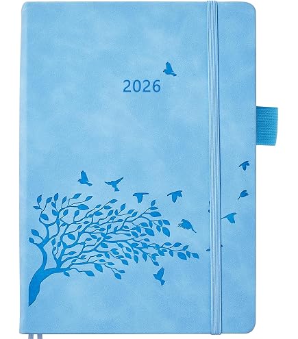 Agenda Giornaliera 2026 A5 – Copertina Floreale In Carta Con Festività Europee (DE/IT/ES/EN/FR), Perfetta Per Studenti E Lavoratori, Gennaio-Dicembre 2026