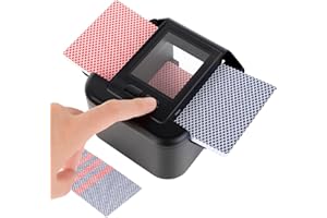 AOKUY Automatyczne tasowanie kart do 1-2 talii, akumulator 2000 mAh, elektryczny tasownik o niskim poziomie hałasu, do pokera, UNO, blackjacka, fazy 10 i innych – tasowanie jednym dotknięciem,