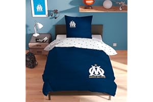 OMYDREAM Om Prado Parure de Lit Enfant 1 Personne | 100% Coton | Oeko-TEX | Housse de Couette 140x200 cm + 1 Taie d'oreiller 63x63 cm | Imprimé Réversible Garçon | Bleu