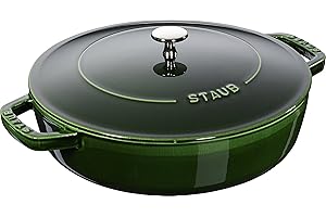 STAUB Sauteuse Chistera en Fonte, Ø 28 cm, 3,7 L, Vert/Basilic