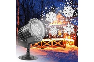 ALED LIGHT Lampe Projecteur de Flocon de Neige, Luce di Proiezione Extérieur Étanche 9w lumineux, Projecteur Lumière pour Décoration Arbre de Noël, Halloween, Fête, Vacances, Intérieur